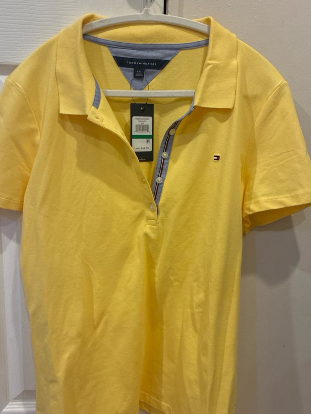 Tommy Hilfiger Men’s Yellow Polo with Contrast Trim